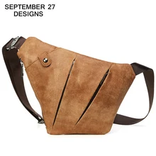 Новые модные мужские нагрудные сумки из натуральной кожи винтажные мужские сумки через плечо Натуральная воловья кожи кожаные Ретро кошельки