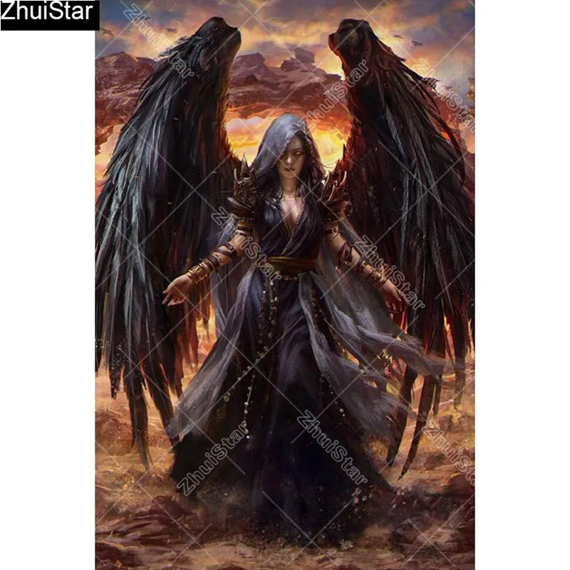 

Full Square/5D DIY Diamond Painting "Fallen Angel" Embroidery Cross Stitch Mosaic Home Decor Gift CJ5