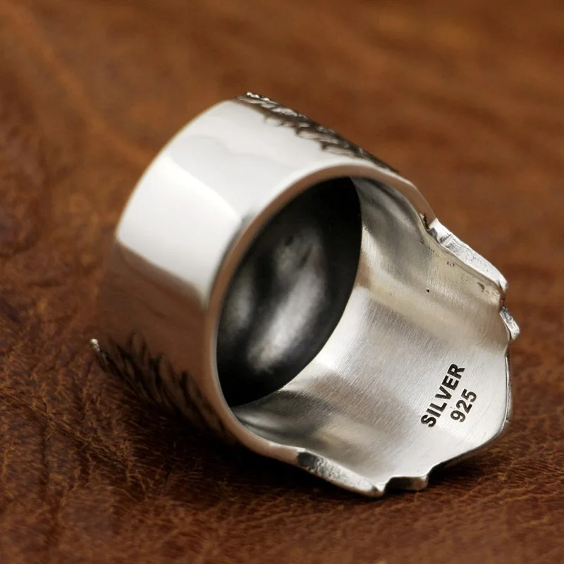 Кольцо из серебра 925 пробы в стиле ретро панк|indian chief ring|ring solidsolid sterling silver |