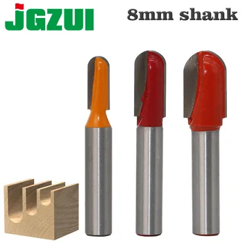 

1PC8mm Shank CNC carbide end mill tool Long Blade Round Nose Bit Core Box Router Bit - Long Reach