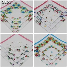 Женский Детский носовой платок из хлопка /partysu, стильный, с принтом, 35 см/много видов использования