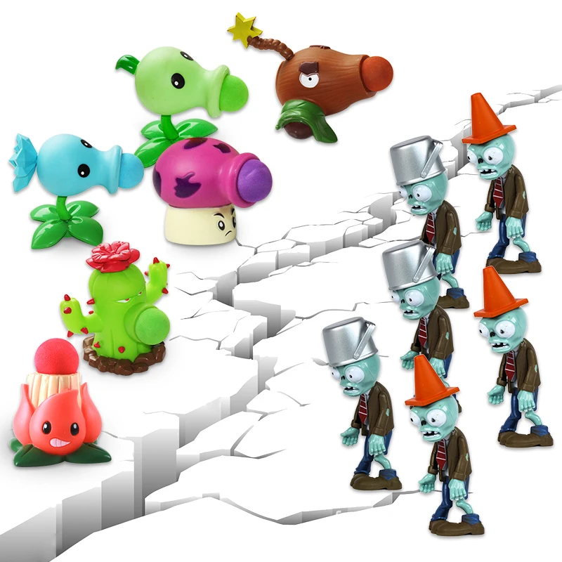 

Action Figure Plants VS Zombies Toys for Children PVZ Squeeze Launch Model Plant vs Zombie Figurine Novelty Gag Toy for Gift B