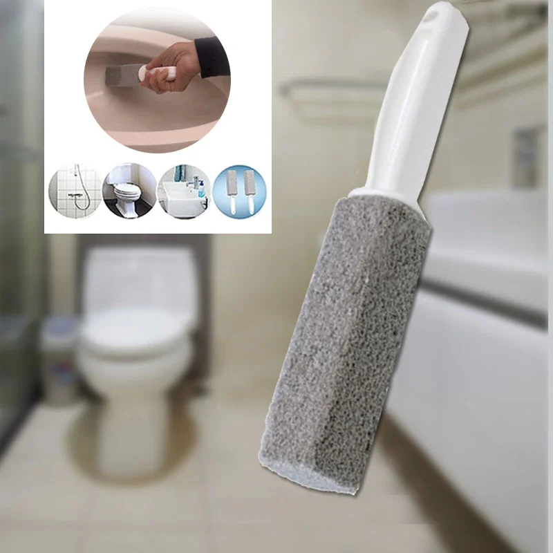 2 Pack Pierre Ponce cuvette de toilette Brosse propre avec poignée