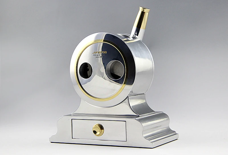 

Top-Quality JIFENG Pure Copper Multi-Purpose Desktop Cigar Cutter / Scissors, Noble Luxurious Hand-operated Cutter