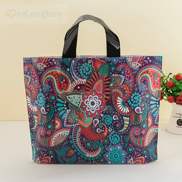 50pcs Chinese Ethnic Style Gift Bag Thicken Plastic Party Favor Bag