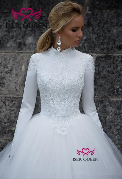 Hoge hals Lange Mouwen Moslim Trouwjurk 2019 Back Ontwerp Rits Vintage Pure White A-lijn Prinses bruid Jurk w0532 Hoge hals Lange Mouwen Moslim Trouwjurk 2019 Back Ontwerp Rits Vintage Pure White A-lijn Prinses bruid Jurk w0532