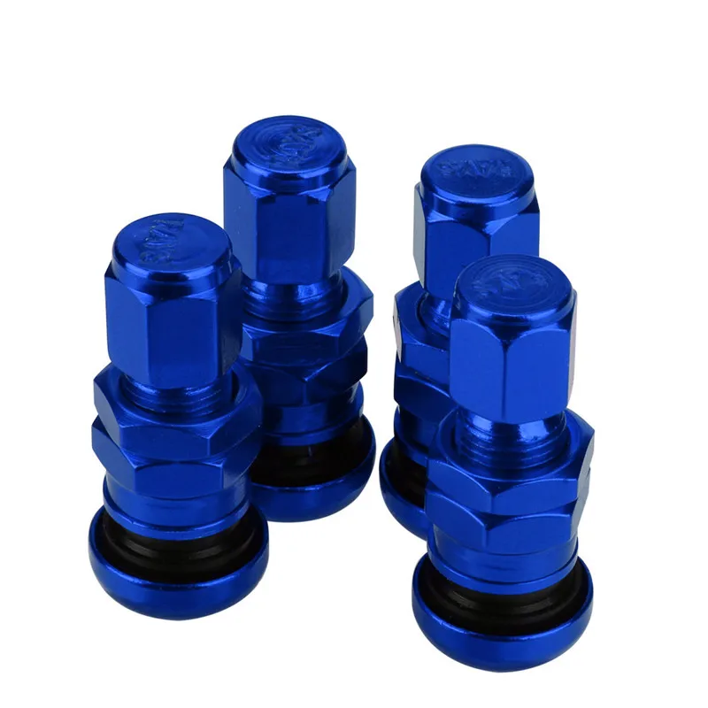 

4pc Hot New Arrival Car-styling Durable Set Bolt-in Aluminum Car Tubeless Wheel Tire Valve Stems With Dust Caps