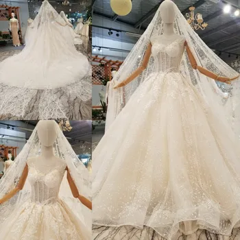 شراء2020 Vestido دي Noiva كاسامنتو. Access ملكة الزفاف الفاخرة فساتين الزفاف مطرز اللؤلؤ الزفاف النساء الوهم ثوب زفاف WD234
