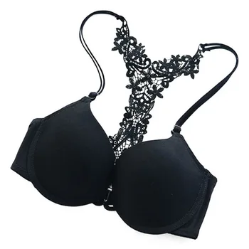 

Women Sexy Push Up Bra Sexy Lace Underwear Ladies Front Closure Hollow Back Lady Underwear Size 75-85 B