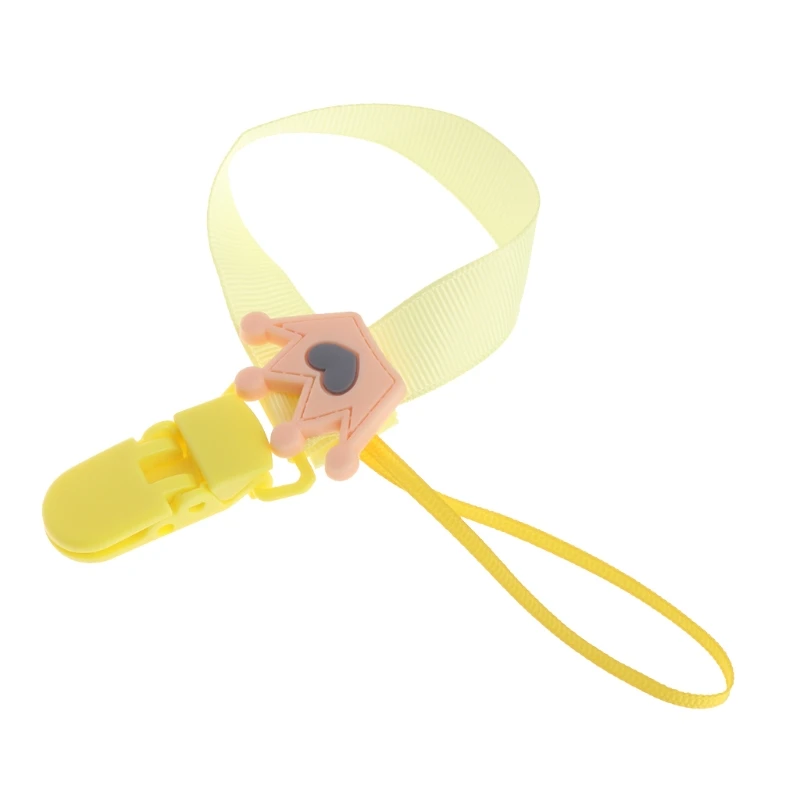 Детская пустышка на цепочке с прищепкой детская пустышка на цепочке с держателем для кормления Прорезыватель зубов, пустышка Соска-пустышка, ремешок для привязи - Цвет: yellow