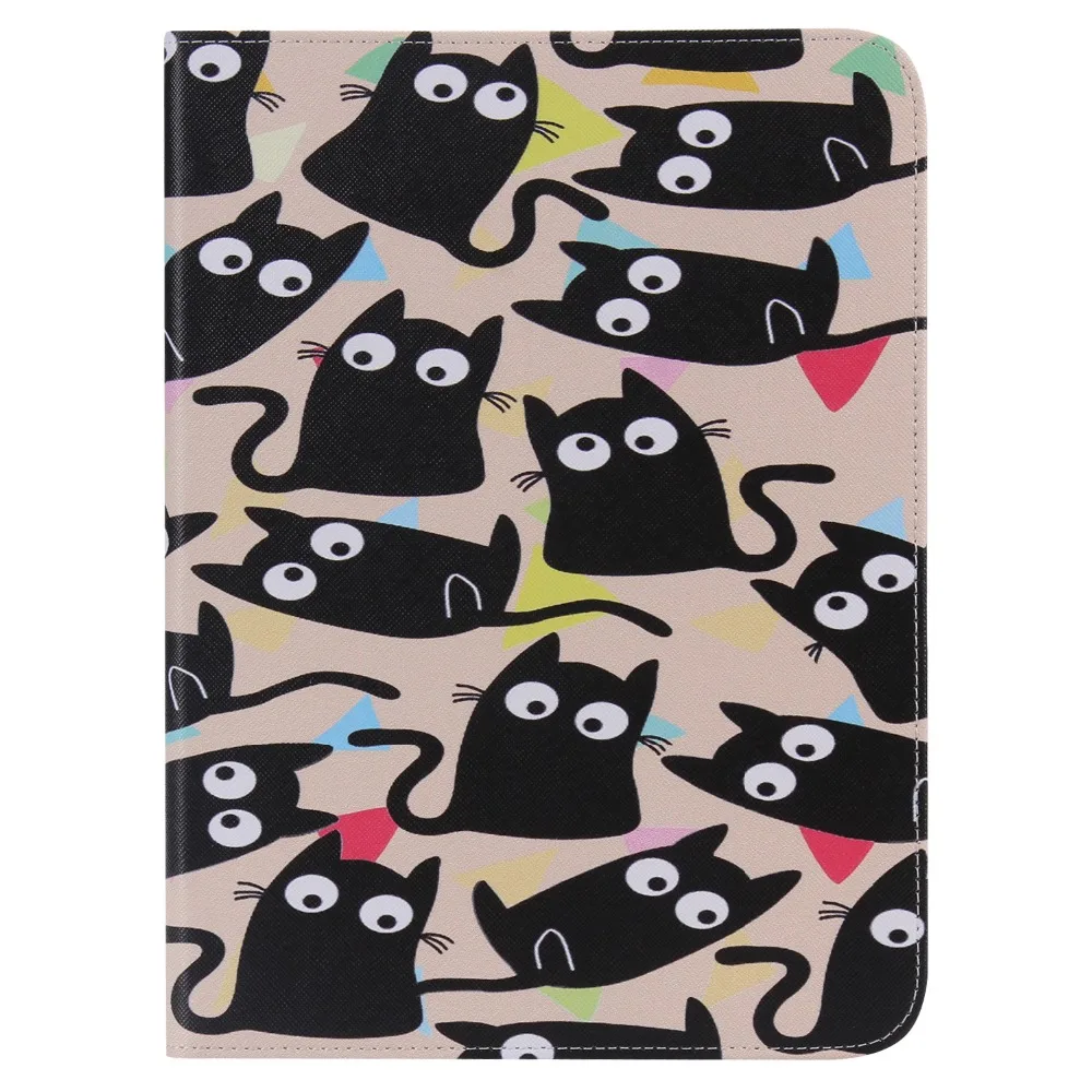 Cute Cartoon Flower Card Slot Stand Flip PU Leather Coque Case sFor Samsung Galaxy Tab 4 10.1