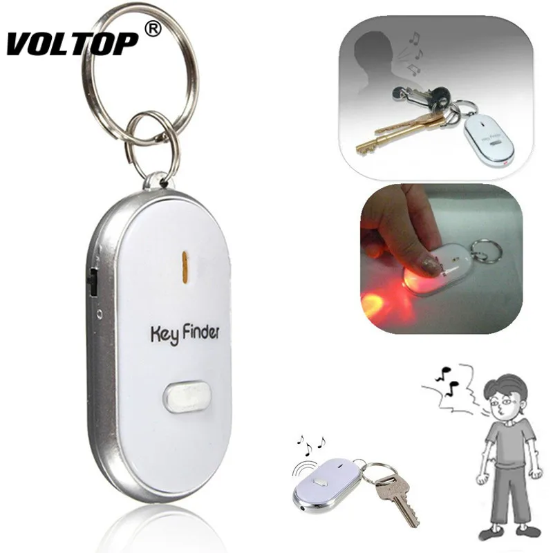

1pcs Keychain LED Finder Locator Find Lost Keys Chain Keychain Whistle Sound Control Key Ring