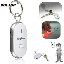 1pcs Keychain LED Finder Locator Find Lost Keys Chain Keychain Whistle Sound Control Key Ring white smart finder key locator anti lost keys chain keychain whistle sound control with led light wholesale