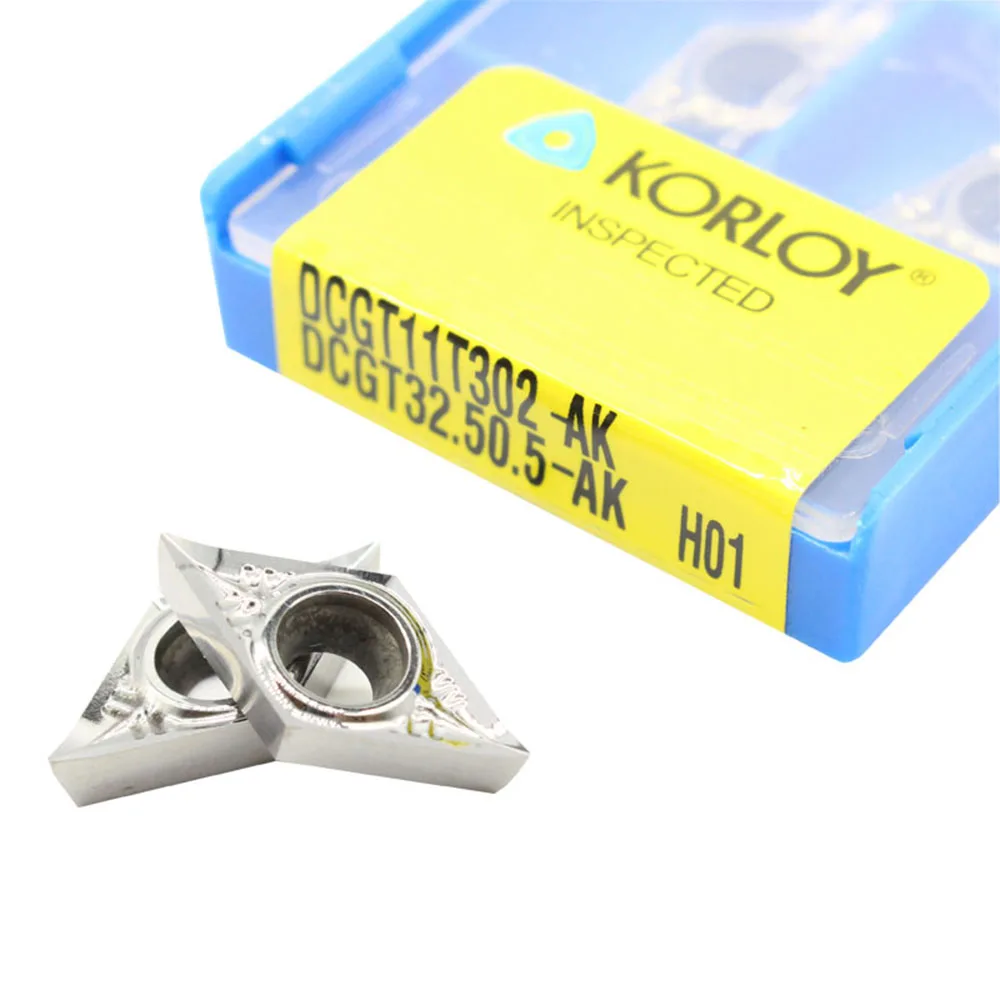 

10pc DCGT11T302AK H01 Aluminum cutter blade Insert Cutting Tool turning tool CNC Tools AL +TIN Alloy wood