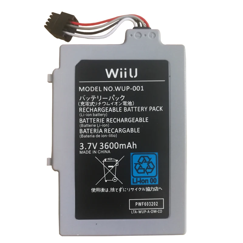 Новая батарея 3600mAh для nintendo Wii U Gamepad Джойстик контроллер Bateria 3,7 V литий-ионная аккумуляторная Замена батарей