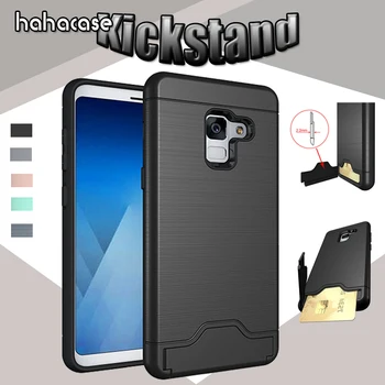 

1000pcs Dual Layer Card Slot Holder PC+TPU Case For Samsung Galaxy S20 Ultra S10 E S9 S8 Plus Note 10 9 Shockproof Armor Cover