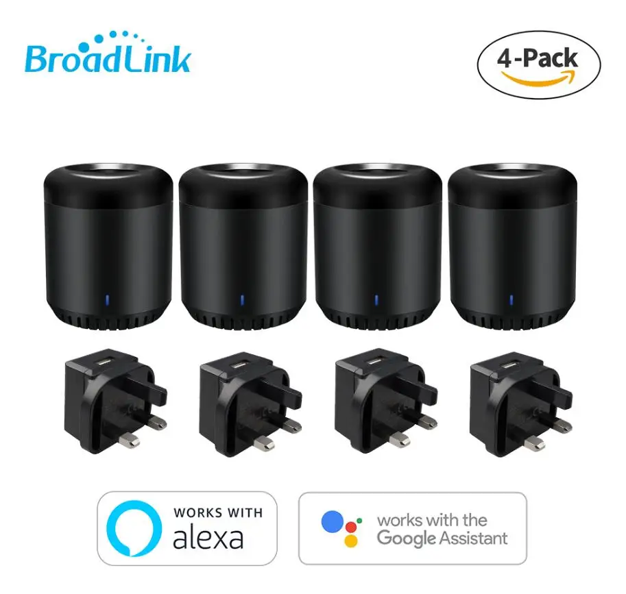 4 Pack Broadlink RM mini 3 Universal Remote IR Transmitter Smart Home ...