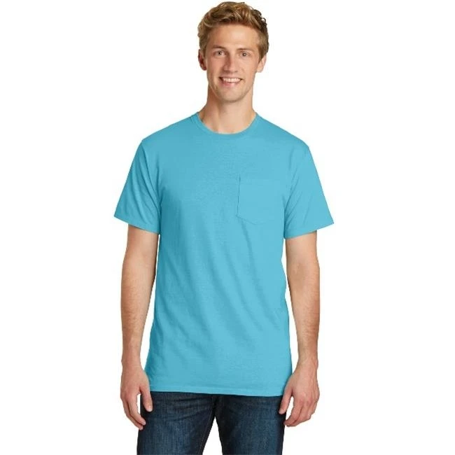 Port & Co PC099P Pigment-Dyed Pocket Tee Tidal Wave - Medium