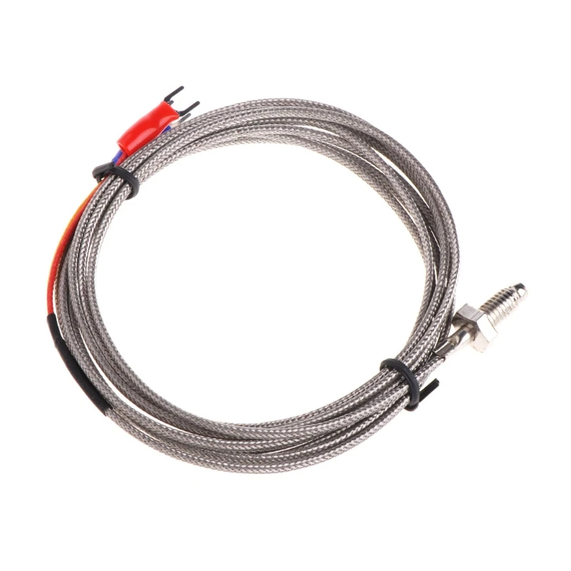 2M J Type M6 Screw Probe Thermocouple Temperature Sensor with Cable for Industrial Temperature Controller 0-400C