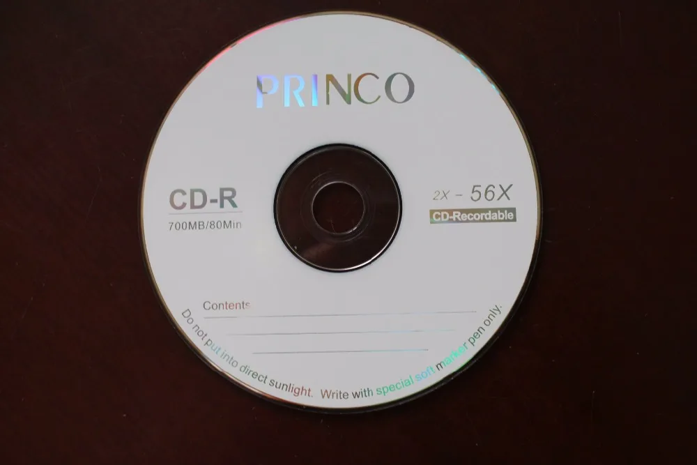 5 дисков класса A x52 700MB пустой Princo Печатный CD-R диск