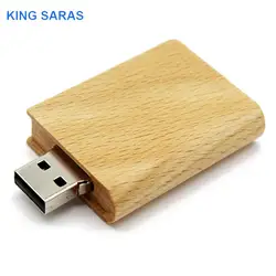 Король SARAS клен книга из дерева 64 Гб флэш-накопитель usb флеш-накопитель 4 ГБ 8 ГБ оперативной памяти, 16 Гб встроенной памяти, 32 ГБ usb2.0