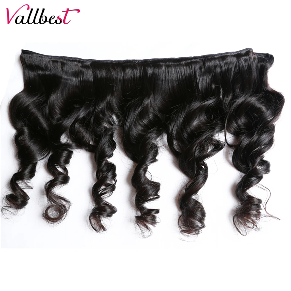 Vallbest индийские волосы свободные волнистые в наборе струйные черные/натуральные черные 100 г/шт. 8-28 дюймов человеческие волосы пучки волосы remy расширение