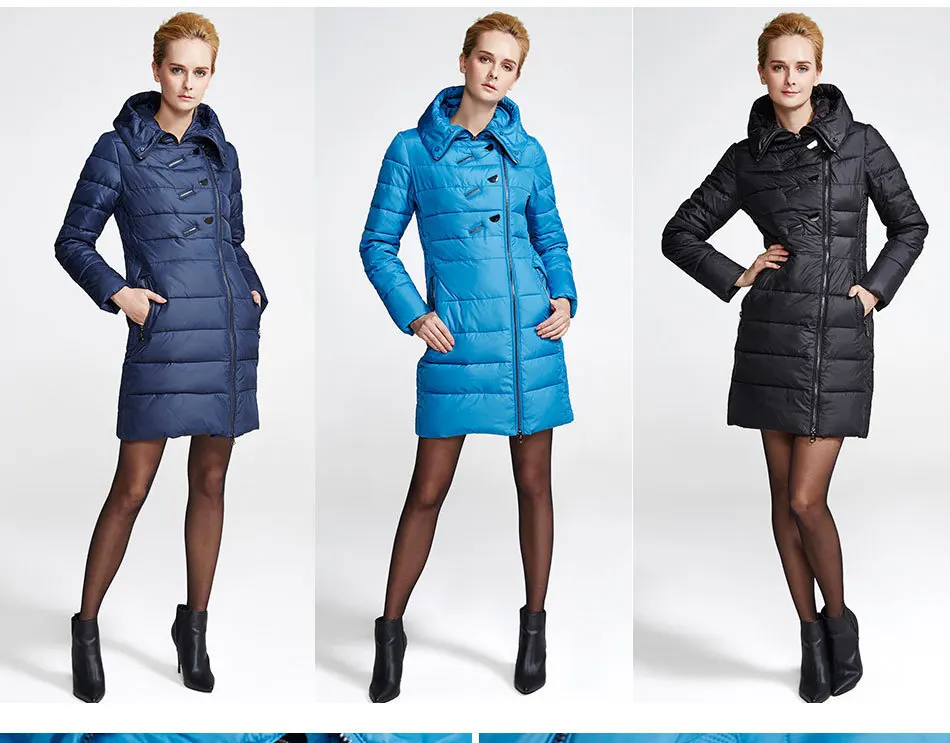 Зимняя зимняя женская куртка года Толстые длинные пальто Женщины с капюшоном Мягкая куртка Женщины Зимнее пальто 14220am