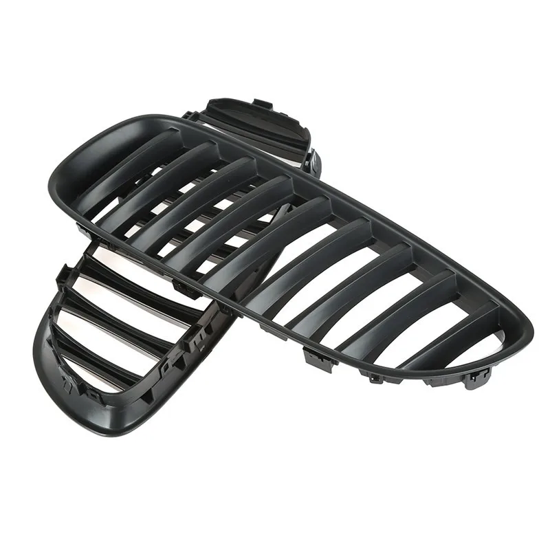 Griglie Anteriori Per BMW X5 X6 E70 E71 2007-2013 - Doppia Stecca Nero Lucido, In ABS - Foto 2