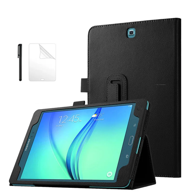 

Magnetic PU Leather Case For Samsung Galaxy Tab A T550 P550 SM-T550 9.7 inch Flip Stand PU Leather Smart Cover Case +film