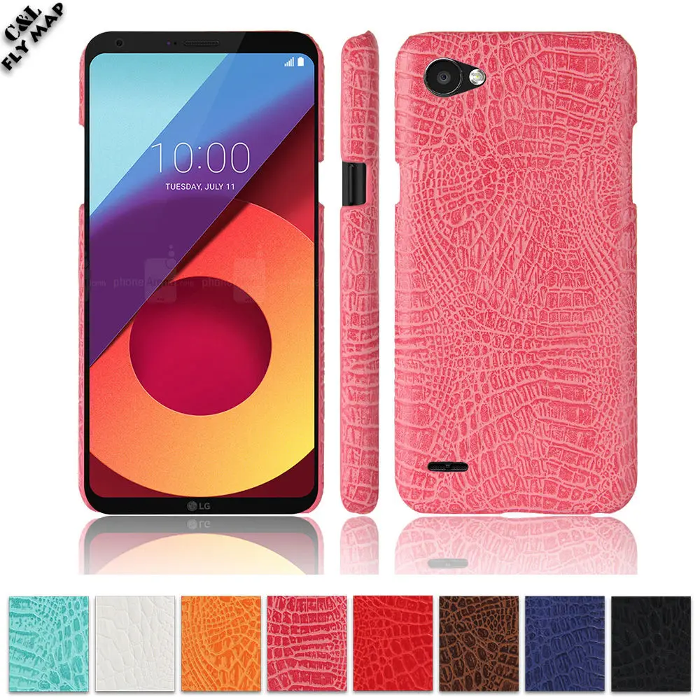 Crocodile Case for LG Q6 Dual M700AN M703 M700Y X600L Hard PC Protective Phone Cover Coque for LG Q 6 LGQ6 LGM700AN Leather Case