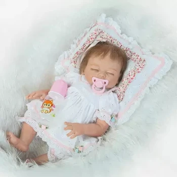 

50cm Full Body Silicone Reborn Baby Girl Dolls Reborn Bebe Lovely Lifelike Reborn Babies Dolls Bath Toy For Juguetes Bonecas