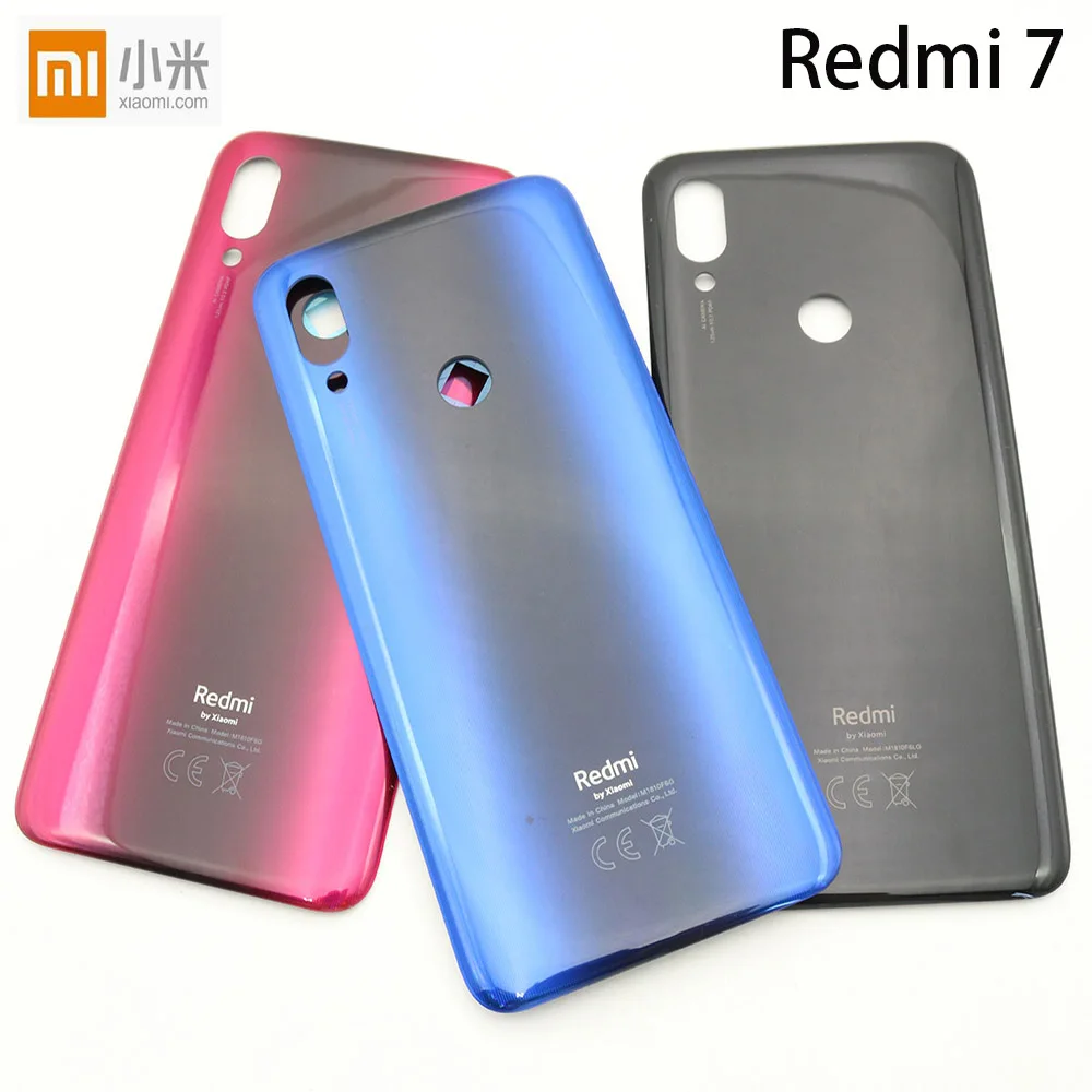 

Original for Xiaomi Redmi 7 Back Battery Cover Rear Door Housing Case Glass Panel Redmi 7 6.26''inch Replacement Battery Cover