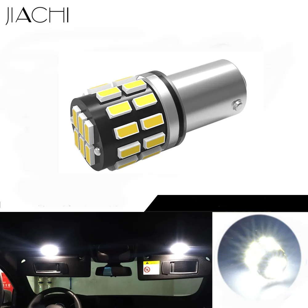 JIACHI 100 шт/партия светодиодный автомобильный лампочка BA9S T4W 3014 SMD 30 светодиодный s для авто сменных ламп поворотов Светодиодный светильник карта купольные огни