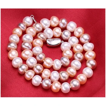 

Eternal wedding Women Gift word 925 necklace real natural big Jasmine jewelry Manwu mixed color glare day