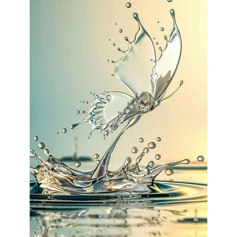 5D DIY full Square drill Diamond painting Cross stitch Water butterfly Diamond embroidery Mosaic decor