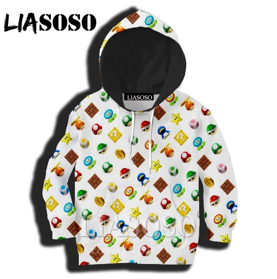3 Забавные 3D принт Для женщин мужчин Mario Bros Аниме Дети Толстовка детская homme Harajuku топ с рисунком супер-толстовки с капюшоном игры балахон E528 - Цвет: 3