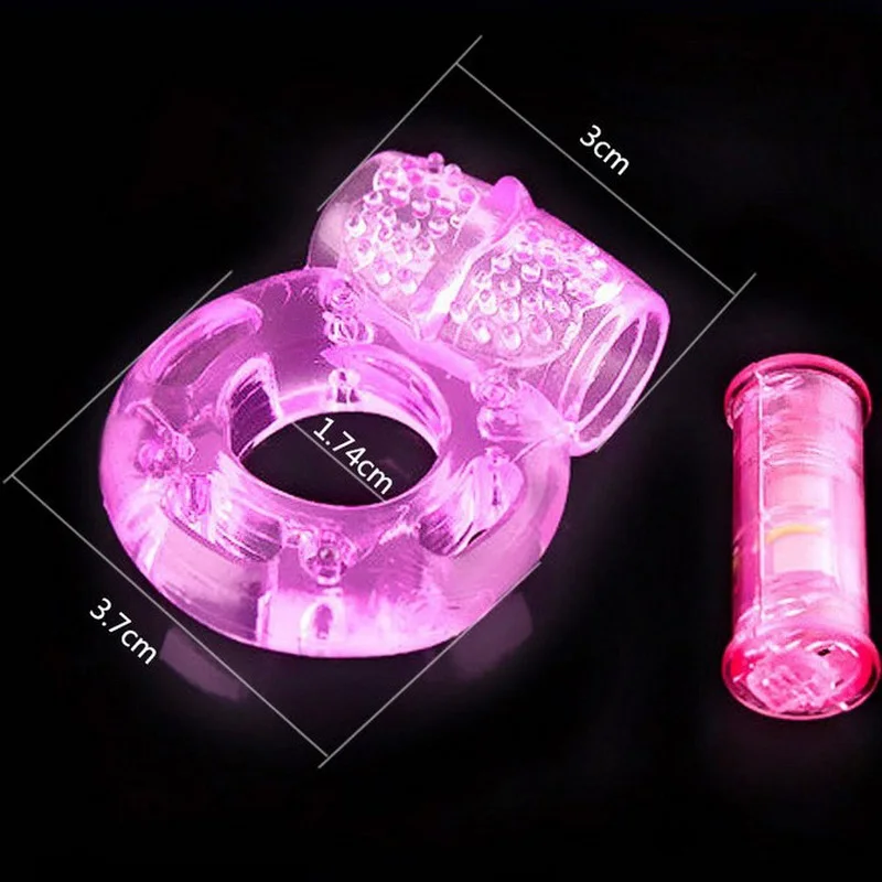 1Pcs Elastic Delay Penis Rings Vibrating Cock Ring Stretchy Intense Clit Stimulation Couples Sexy Toy Premature Ejaculation Lock for Men (4)