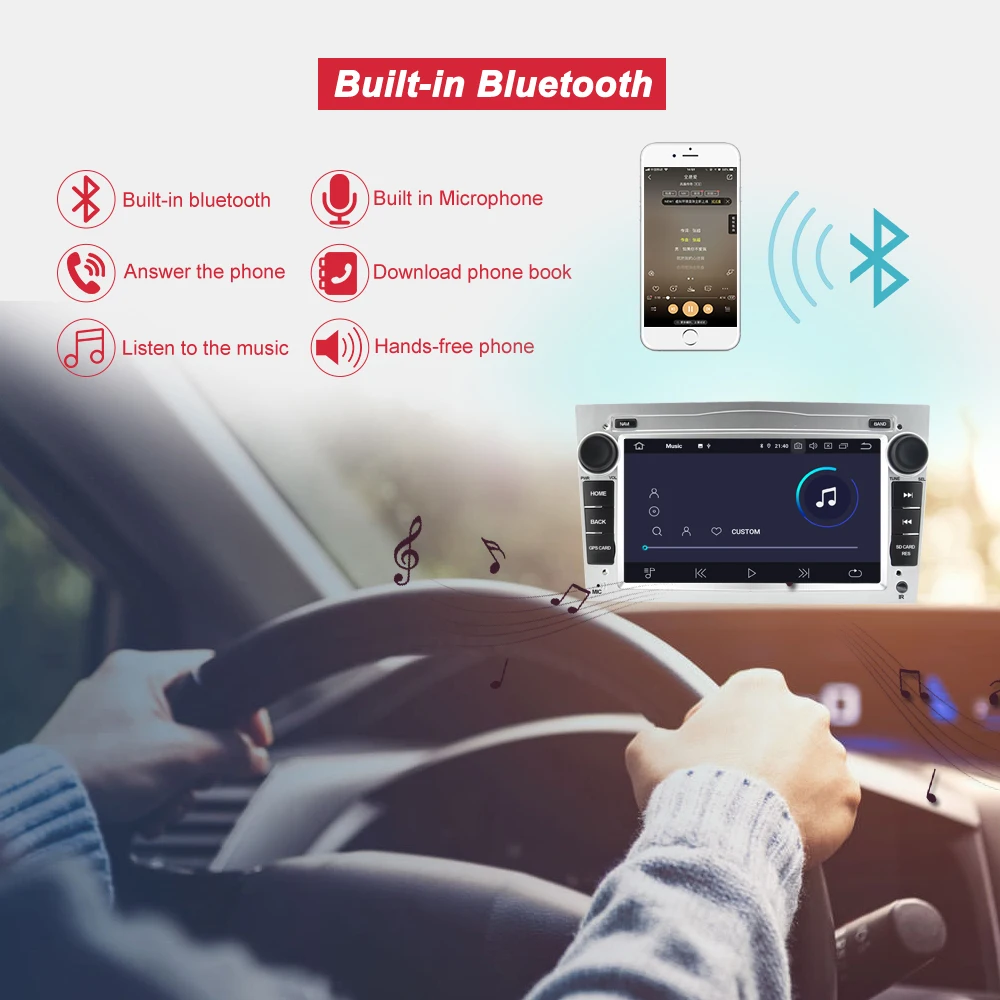 Автомобильный мультимедийный плеер Bonroad 2DIN Android 9 0 для Opel Astra Vectra Antara Zafira Corsa радио