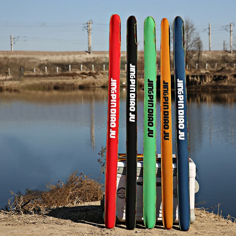 

High Elastic fishing rod Protection Bag Fish Bag Rod Telescopic Pole Bag Cover Multicolor Rope Bags
