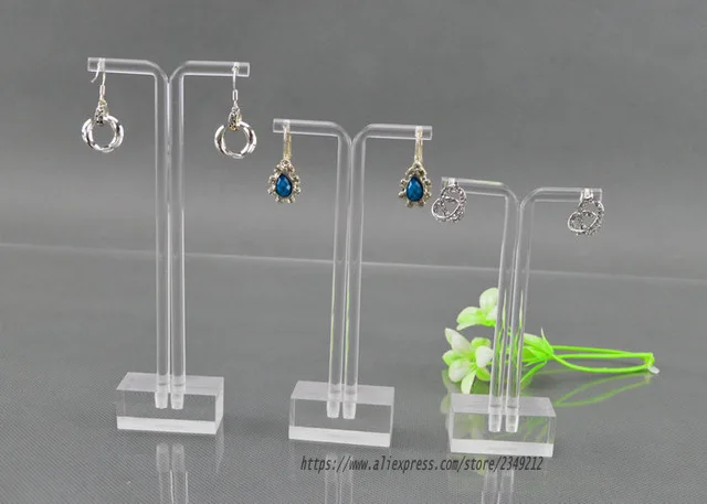 3 Sets Acrylic T Shape Earrings Display Stand Holder 3 Sets Acrylic T Shape Earrings Display Stand Holder Earring Showcase Jewelry Shelf