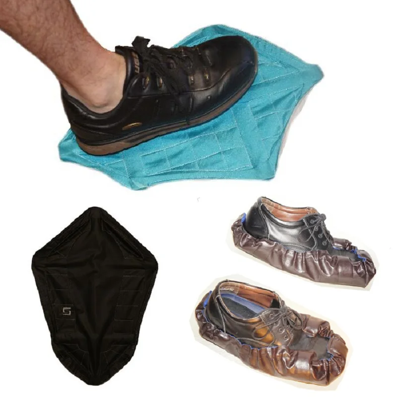 2PCS Portable Automatic Convenient Overshoes Hands Free Creative Step
