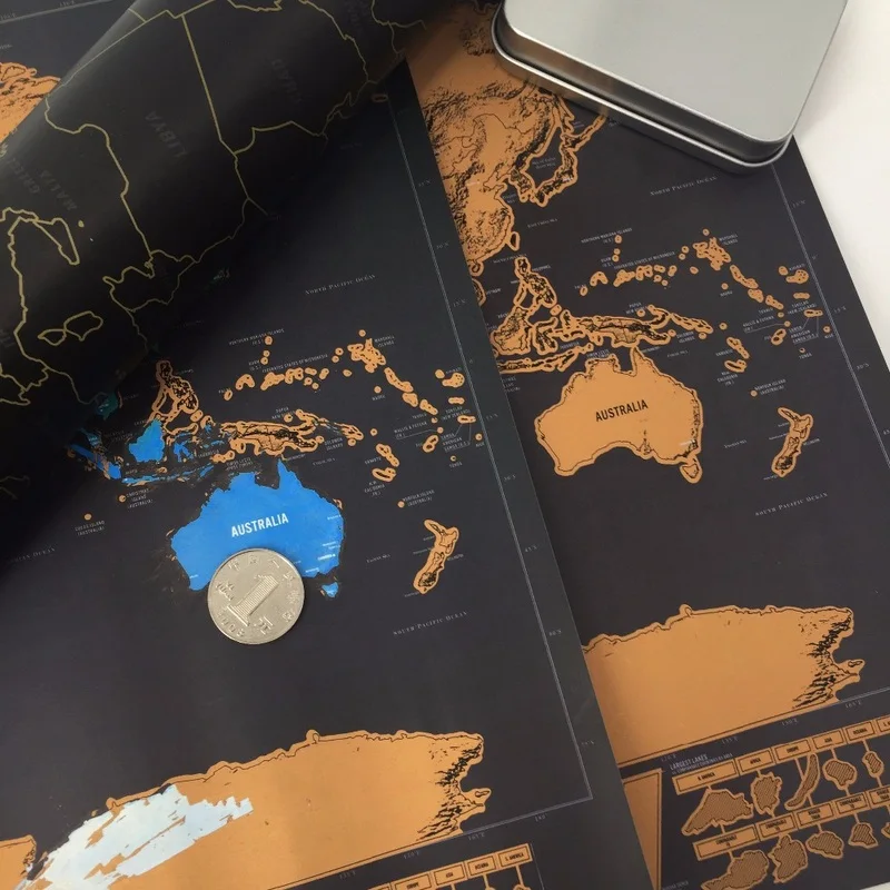 ВИНТАЖНЫЙ ПЛАКАТ карта мира настенный художественный крафт стереть черный мир карта царапать мир карта путешествия плакат для украшения дома офиса