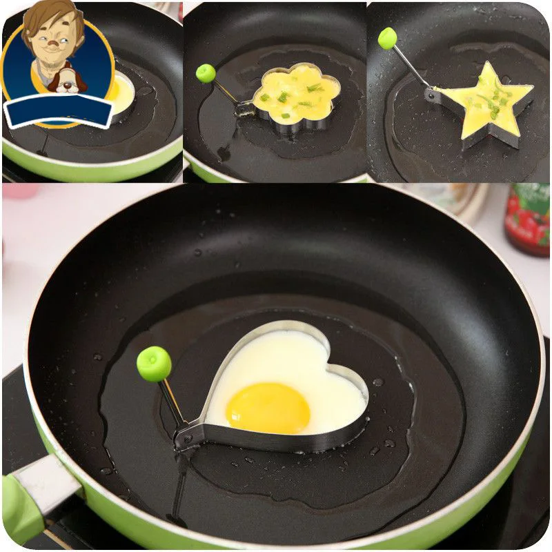 Stainless Steel Omelette DIY font b Food b font Fried Egg Mold Model Love Star Eggs