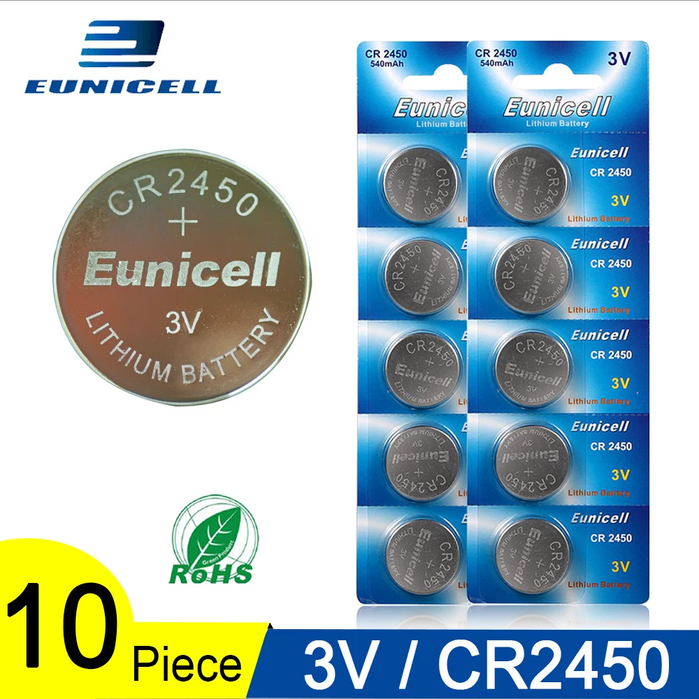 10 шт. щелочные кнопочные батарейки 350 мАч 3 в CR2450 CR 2450 ECR2450 KCR2450 5029LC LM2450 DL2450 BR2450 |