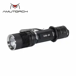 Amutorch VG10 2017 новейший CREE XM-L2 U4/XPL-HD светодиодный 12 Вт 1200 люмен мощный портативный тактический светодиодный фонарик 1*18650 фонарик