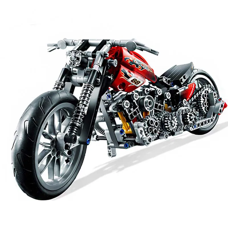 

HOT 378Pcs Technic Motorcycle Exploiture Model Harley Vehicle Building Bricks Block Set Compatible Legoings Toy Children Gifts