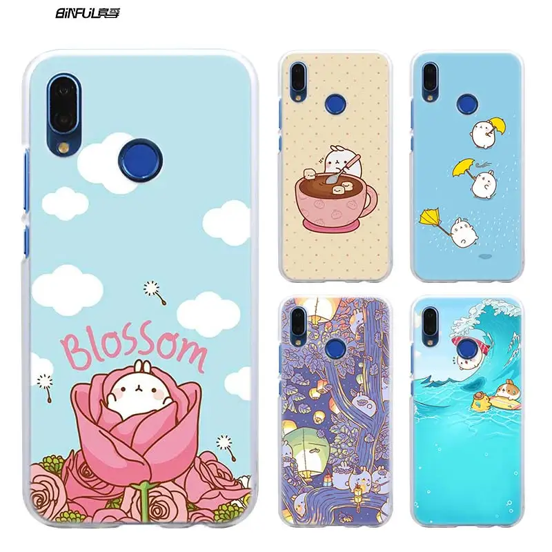 

Kawaii Box Potatoes and rabbits Case for Huawei P Smart P8 P9 P10 P20 lite Pro P9 lite mini 2017 Clear Hard Plastic Phone Cover