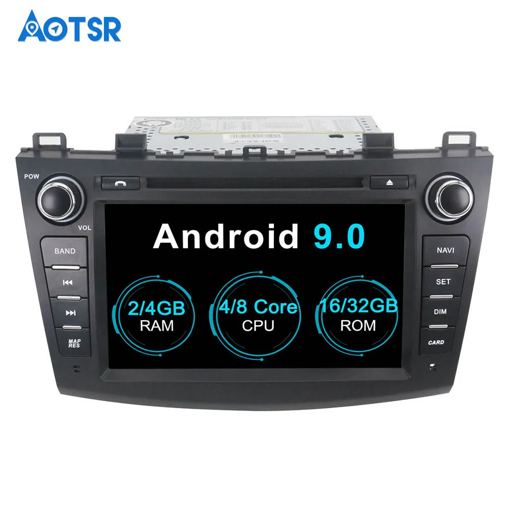 Автомобильный DVD плеер Aotsr Android 9 0 автомагнитола с GPS навигацией для Mazda 3 Axela 2009 2012