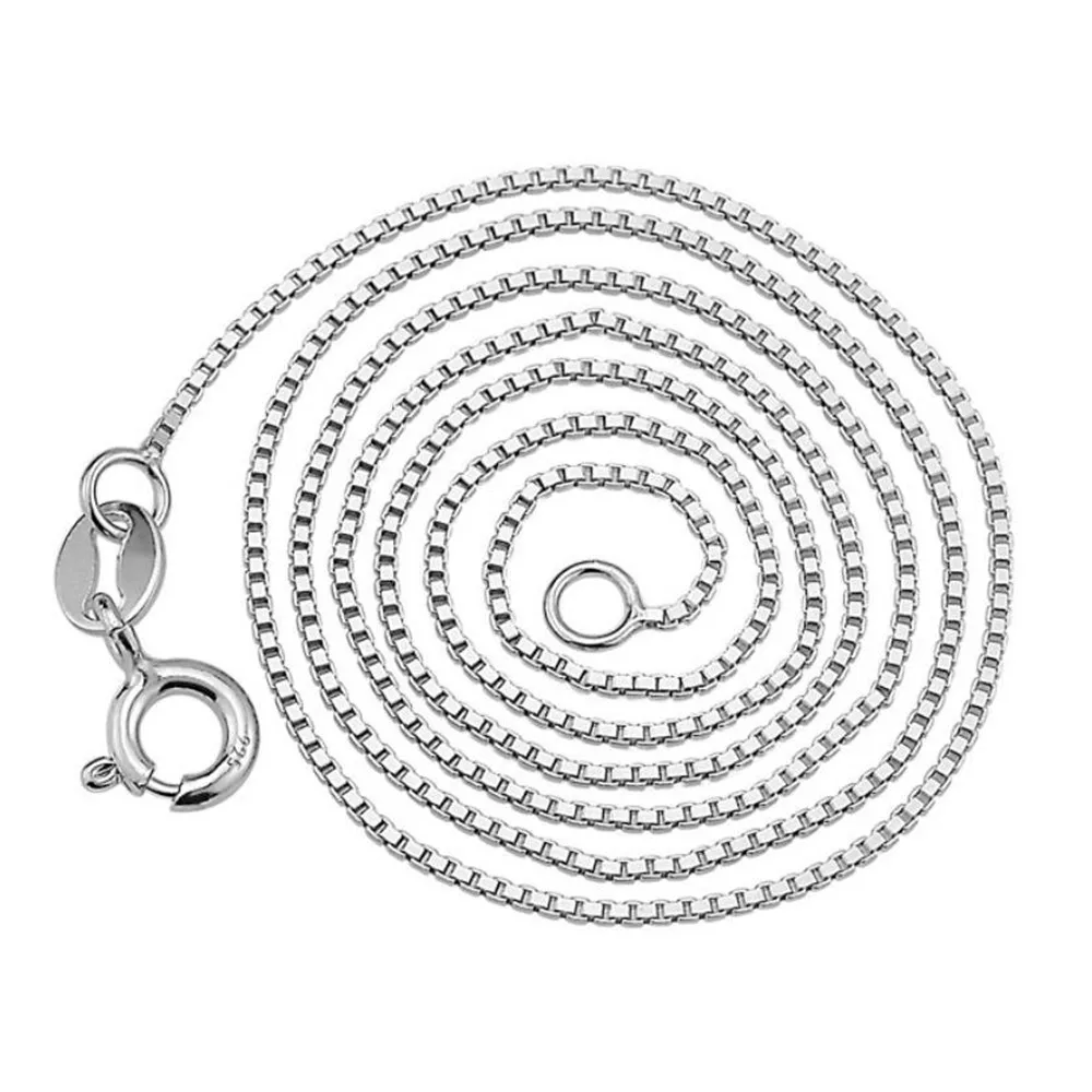 

925 Sterling Silver Necklace for Women Silver Chain Necklace Box Chain Necklace 18/16 inch
