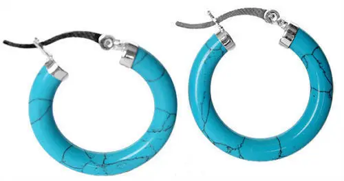 

Hot sale new Style >>>>New Charming 925 sterling silver With Blue turquoise Ring Earring
